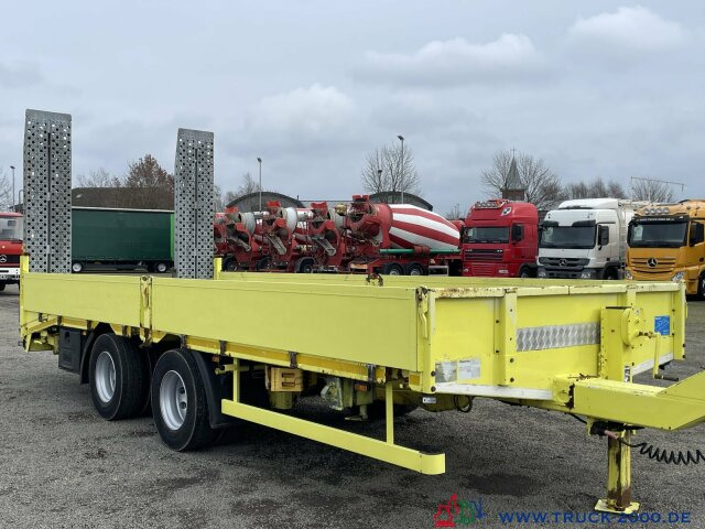 Low loader trailer for transportation of heavy machinery Hiebenthal TTH 18 Tandem Tieflader TwistLock Rampen 15t. NL: picture 15