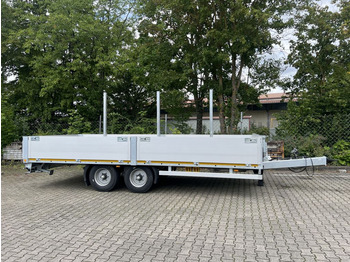 New Dropside/ Flatbed trailer Möslein  Tandem Pritsche- Tieflader mit Rungentaschen: picture 1