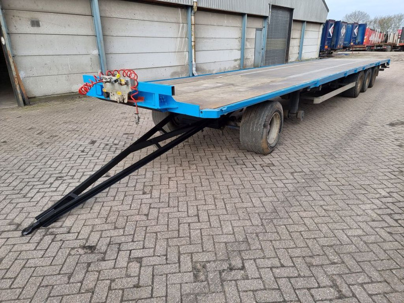 Dropside/ Flatbed trailer Van Hool 13.60 M LONG - 1 M HIGH - SUPER SINGLE TIRES - DRUM BRAKES: picture 19