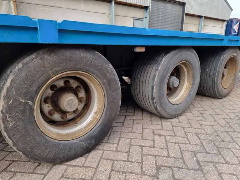 Dropside/ Flatbed trailer Van Hool 13.60 M LONG - 1 M HIGH - SUPER SINGLE TIRES - DRUM BRAKES: picture 12