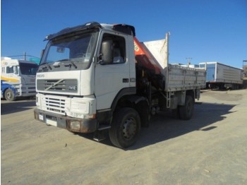  CAMION GRUA VOLVO 380 4X4 PALFINGER PK 19000 2001 - Dropside/ Flatbed truck