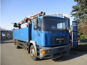 Dropside/ Flatbed truck, Crane truck MAN 12.284 EURO 2 ATLAS: picture 2
