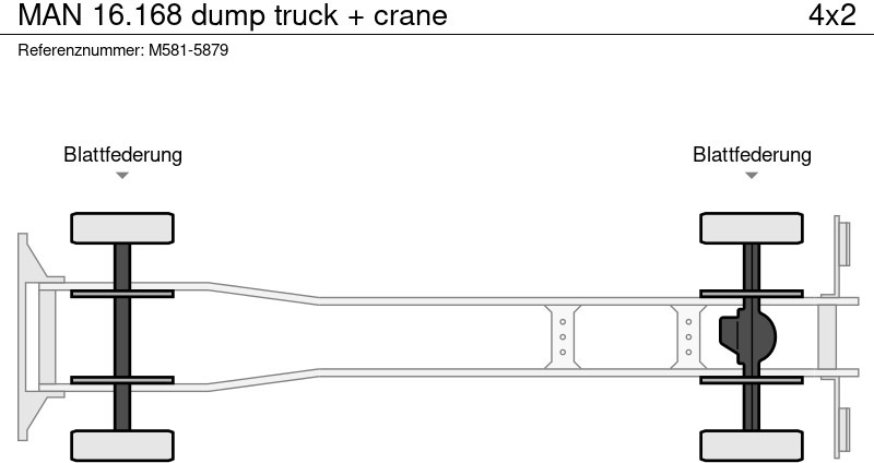 Tipper, Crane truck MAN 16.168 dump truck + crane: picture 16