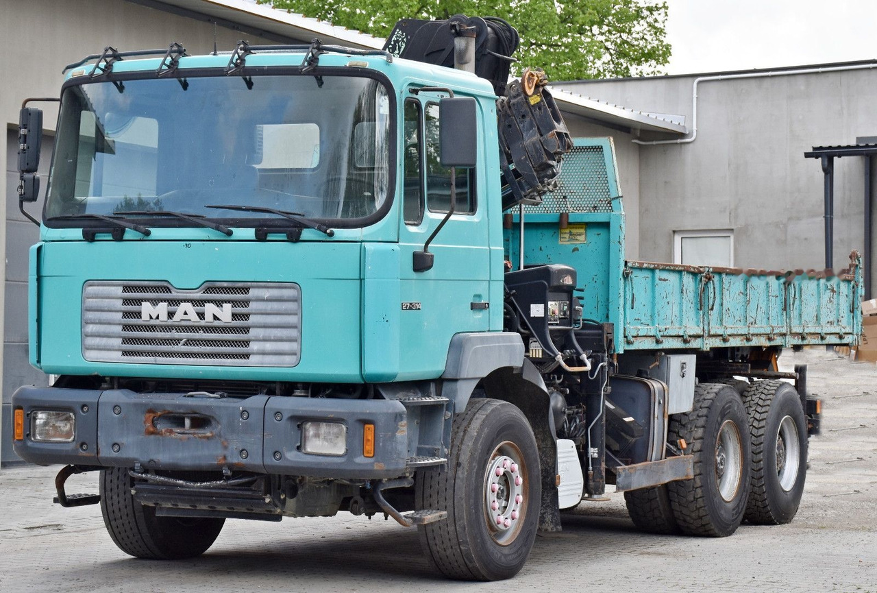 Tipper, Crane truck MAN 27-314 * HIAB 220 - 3 + FUNK * 6x4: picture 3