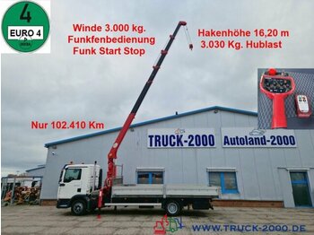 Crane truck MAN TGL12.240 Montage-Dachdecker Kran+Winde 3 Tonnen: picture 1