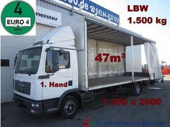 Curtainsider truck MAN TGL 12.180Schiebeplane*7,30m lang *47m³ LBW1.5t.: picture 1