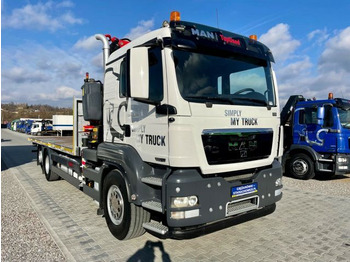 Dropside/ Flatbed truck, Crane truck MAN TGS 26.400: picture 2