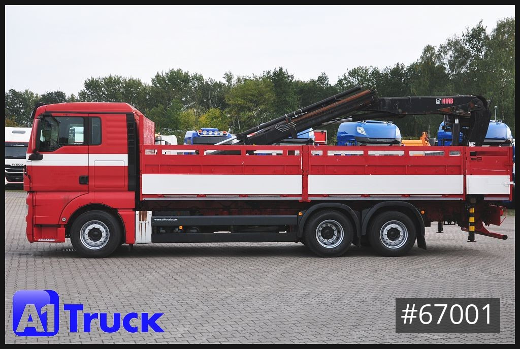 Crane truck, Dropside/ Flatbed truck MAN TGX 26.400, Hiab Kran, Lenk-Liftachse,: picture 12