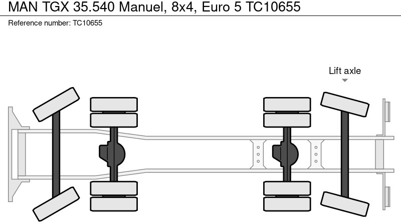 Hook lift truck MAN TGX 35.540 Manuel, 8x4, Euro 5, Joab.: picture 10
