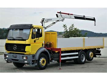 Dropside/ Flatbed truck Mercedes-Benz  2527 Pritsche 7,30 m + KRAN: picture 1