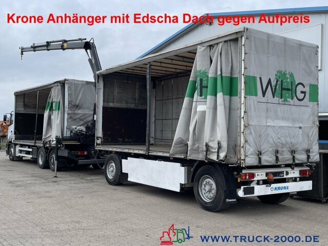 Curtainsider truck, Crane truck Mercedes-Benz 2636 Kran Hiab XS 144 Schiebeplane L+R + Dach BC: picture 15