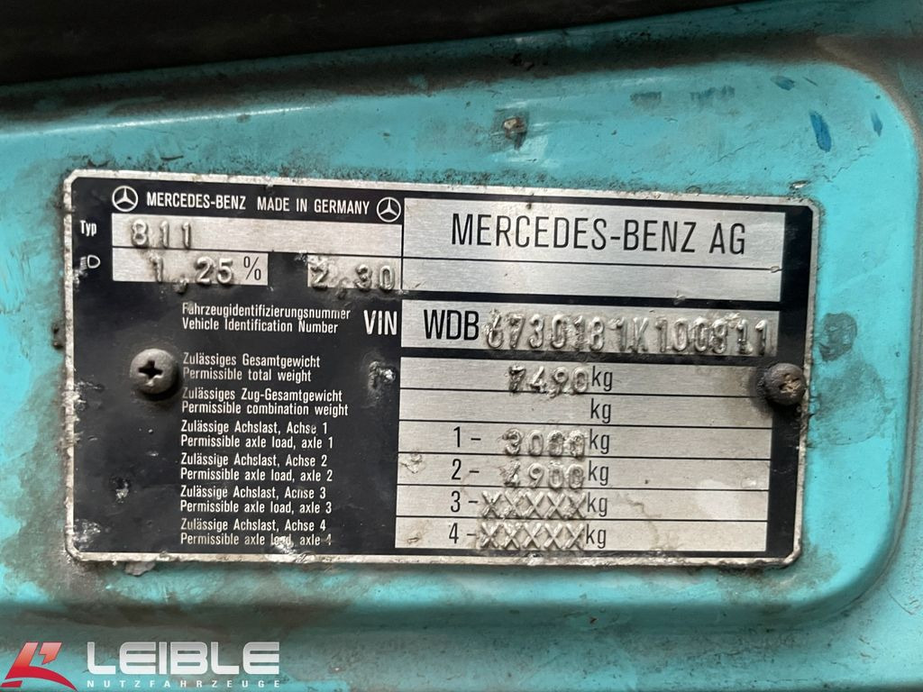 Dropside/ Flatbed truck Mercedes-Benz 811 *Pritsche* Blattgefedert: picture 13
