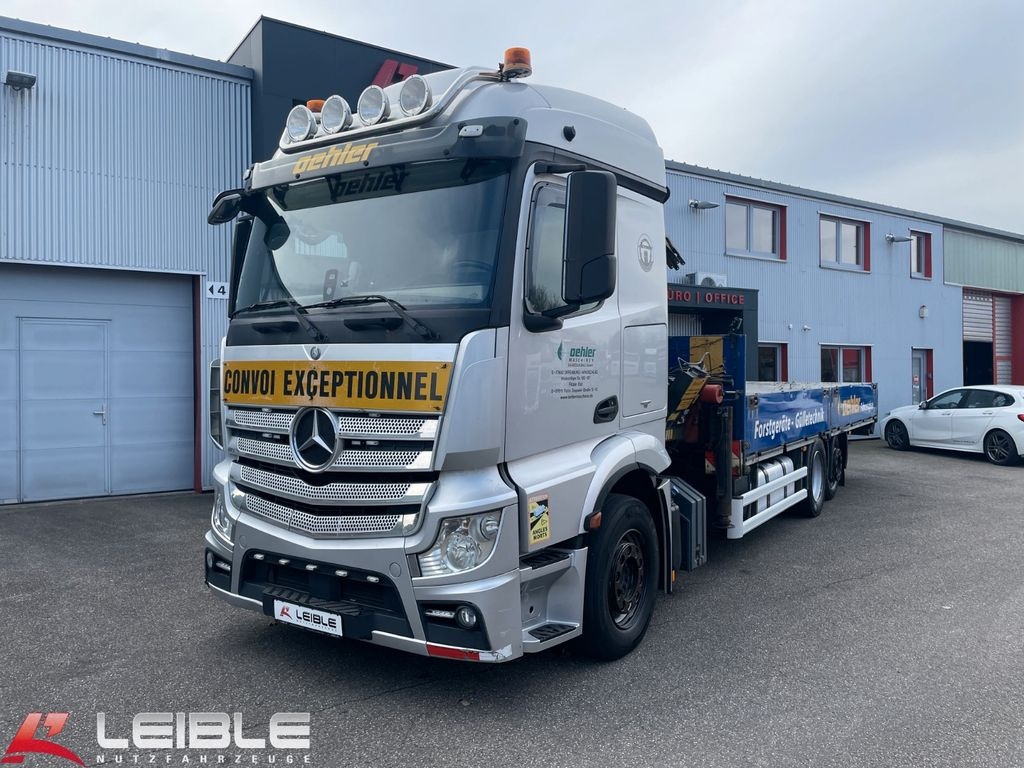 Dropside/ Flatbed truck, Crane truck Mercedes-Benz Actros 2642 6x2 Stream Space*Palfinger PK21000A: picture 3
