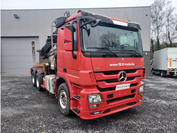 Log truck, Crane truck Mercedes-Benz Actros 3360 V8 6X4 LUMBER TRUCK - SPRING SUSPENSION - HIAB 251S80: picture 3