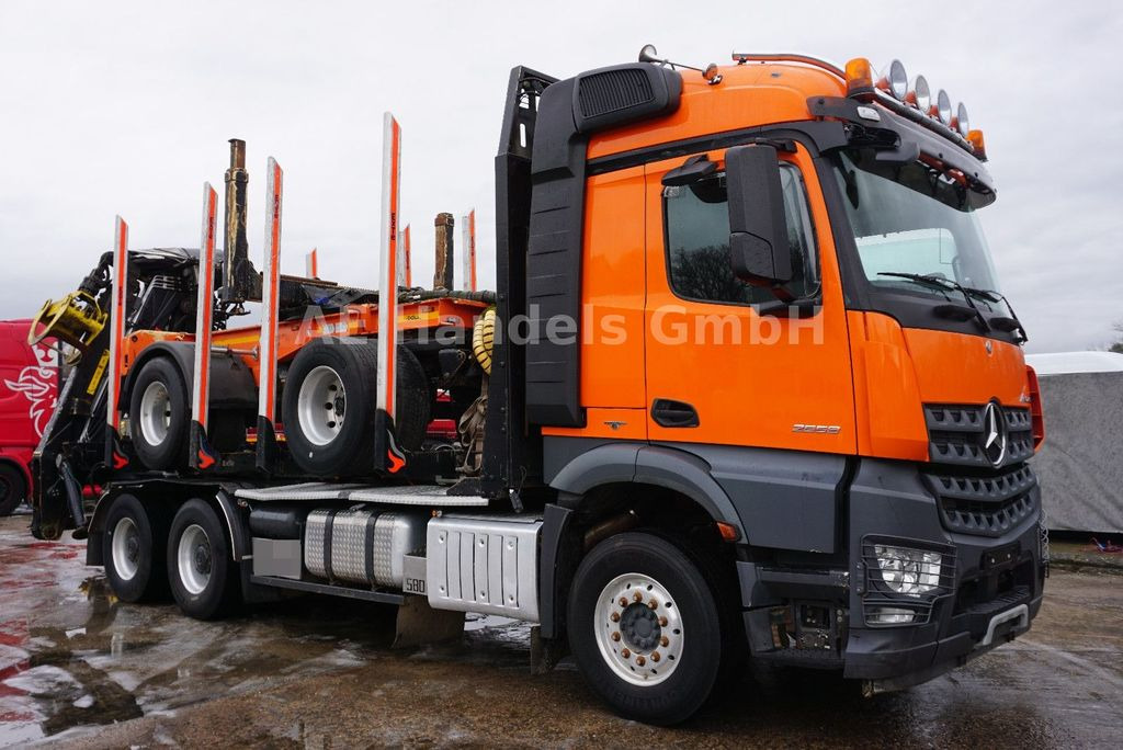 Log truck, Crane truck Mercedes-Benz Arocs 2658 L BL 6x4 *Retarder/Hiab-Loglift-145Z: picture 29