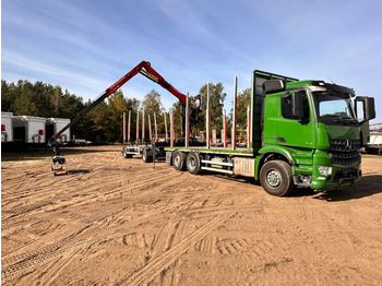 Log truck, Crane truck Mercedes-Benz Arocs 2751 Kran: picture 4