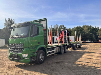 Log truck, Crane truck Mercedes-Benz Arocs 2751 Kran: picture 3