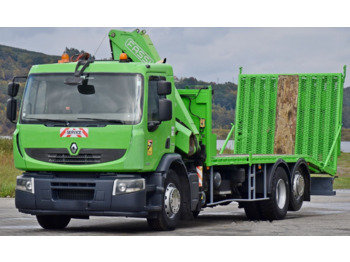 Autotransporter truck, Crane truck Renault PREMIUM 320 DXI: picture 3