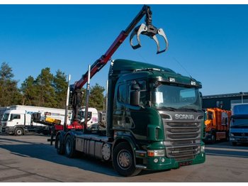 Truck for transportation of timber Scania R500 V8 6x2 Huttner Palfinger M100Z: picture 1