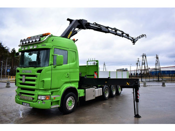 Crane truck, Dropside/ Flatbed truck Scania R 480 8x4 PALFINGER PK 50002 + FLY JIB KRAN CRAN: picture 1