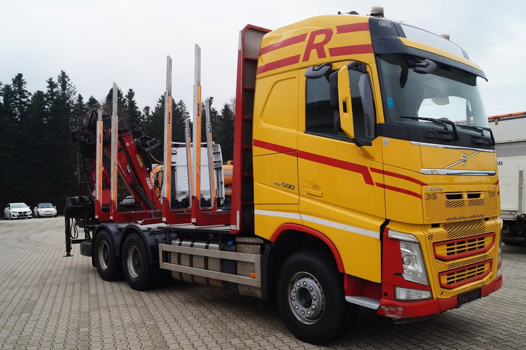 Log truck, Crane truck Volvo FH 500 Holztrans. mit Penz 12Z9 Holzkran: picture 2