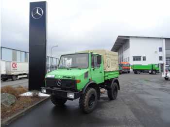 Mercedes-Benz Unimog U 427/U 1400 4x4 Pritsche/Plane 3 Sitzer  - Curtain side van