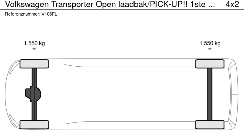 Pickup truck Volkswagen Transporter Open laadbak/PICK-UP!! 1ste eigenaar! 83dkm!!: picture 10