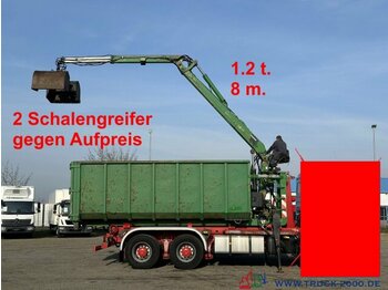 Andere Abrollcontainer 23 m³ + Kran Hiab F 95S 1.2t 8m - Roll-off container: picture 1