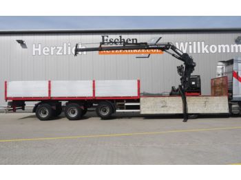 Dropside/ Flatbed semi-trailer Schröder Hiab 165-3 Roll Kran, BPW, Luft/Lift: picture 1