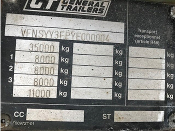Dropside/ Flatbed semi-trailer General Trailer SYY3FP SYY3FP Plattformauflieger, Liftachse: picture 3