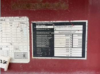 Tipper semi-trailer Langendorf SKS-HS 24/28 SKS-HS 24/28, Stahlmulde ca. 24m³, Liftachse: picture 2