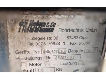 2008 HÜTTE BOHRTECHNIK HBR206D100Z leasing 2008 HÜTTE BOHRTECHNIK HBR206D100Z: picture 4 2008 HÜTTE BOHRTECHNIK HBR206D100Z leasing 2008 HÜTTE BOHRTECHNIK HBR206D100Z: picture 4