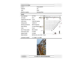 Tower crane POTAIN