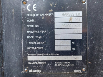 Forestry harvester Komatsu 931.1: picture 2