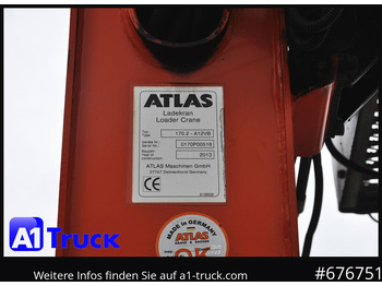 Dropside/ Flatbed truck, Crane truck MERCEDES-BENZ Axor 2543,  Atlas 170.2  Kran, Lift-Lenkachse,: picture 2