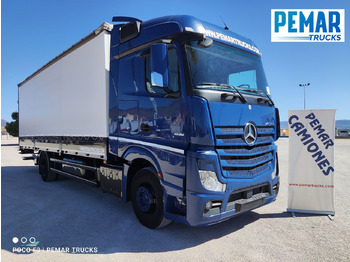 Curtainsider truck MERCEDES-BENZ ACTROS 1836 SEMITAUTLINER 18T: picture 3