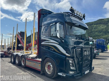 Log truck 2018 Volvo FH16 8X4 Euro6 komplett tømmerbil med kran og henger.: picture 4