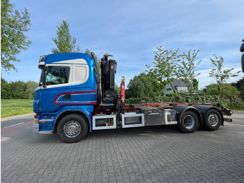 Container transporter/ Swap body truck, Crane truck Scania R480: picture 2