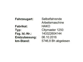 Road sweeper Hako Citymaster 1250 Kehrmaschine: picture 3 Road sweeper Hako Citymaster 1250 Kehrmaschine: picture 3