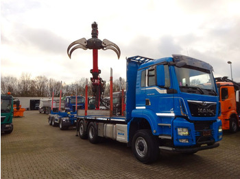 Log truck, Crane truck MAN 28.500 TGS mit EPSILON-Kran+Achleitner Anhänger MAN 28.500 TGS  Allrad. HOLZZUG EPSILON-Kran GREIFER: picture 2