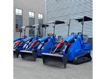 New Skid steer loader LEZUM Free Shipping Mini Skid Steer Loader Compact Track Electric/Diesel Chinese Mini Skid Steer Loader For Sale With Mini Skid Steer Attachments 4 In 1 Bucket: picture 5