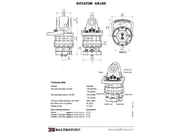 Hydraulics for Loader crane Rotator hydrauliczny Baltrotors GR16S / 16T: picture 5