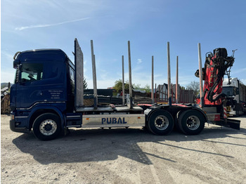 Log truck, Crane truck for transportation of timber SCANIA R730: picture 2