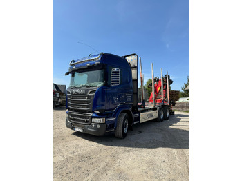 Log truck, Crane truck for transportation of timber SCANIA R730: picture 3