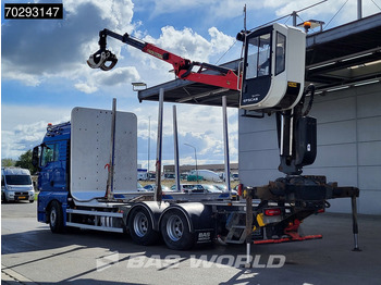 Log truck, Crane truck MAN TGX 33.580 TGX 6X4 Palfinger Epsilon Wood crane Holztransport Retarder Navi Xenon Euro 6: picture 2