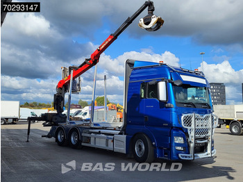 Log truck, Crane truck MAN TGX 33.580 TGX 6X4 Palfinger Epsilon Wood crane Holztransport Retarder Navi Xenon Euro 6: picture 3