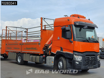 Dropside/ Flatbed truck, Crane truck Renault C 380 4X2 Palfinger PK18002-EH Retarder Automatic Standklima Euro 6: picture 2