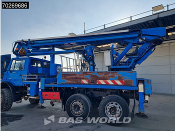 Crane truck Unimog U2450L 6X6 Unimog Engin EGI TP 226 hubarbeitsbühne Manual Euro 2: picture 3