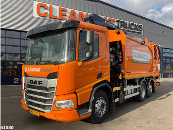 Garbage truck DAF FAN XD 340 Hiab 23 Tonmeter laadkraan + Welvaarts Weighing system: picture 2