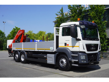 Dropside/ Flatbed truck, Crane truck MAN TGS 26.360 Flatbed / Fassi F175 7.7 T / steered 3rd axle: picture 2 Dropside/ Flatbed truck, Crane truck MAN TGS 26.360 Flatbed / Fassi F175 7.7 T / steered 3rd axle: picture 2